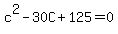 c%5E2-30C%2B125=0