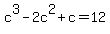 c%5E3-2c%5E2%2Bc=12