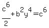 c%5E6%2F2%2Bb%5E2y%5E4=c%5E6