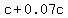 c+%2B0.07c