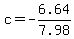 c+=+-6.64%2F7.98