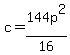 c+=+144p%5E2%2F16+