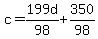 c+=+199d%2F98%2B350%2F98