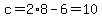 c+=+2%2A8-6+=+10