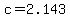 c+=+2.143