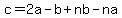 c+=+2a-b%2Bnb-na