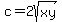 c+=+2sqrt%28xy%29