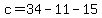 c+=+34+-+11+-+15