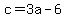 c+=+3a+-+6