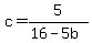 c+=+5%2F%2816-5b%29