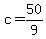 c+=+50%2F9