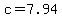 c+=+7.94