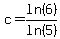 c+=+ln%286%29%2Fln%285%29