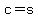 c+=+s