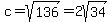 c+=+sqrt%28136%29+=+2sqrt%2834%29
