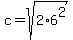 c+=+sqrt%282%2A6%5E2%29