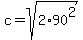 c+=+sqrt%282%2A90%5E2%29