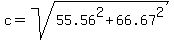 c+=+sqrt%2855.56%5E2+%2B+66.67%5E2%29