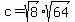 c+=+sqrt%288%29%2Asqrt%2864%29