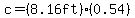 c++=+%288.16ft%29%28+0.54%29
