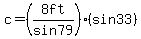 c++=+%288ft%2F+sin+79%29+%28sin+33%29