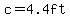 c++=+4.4ft