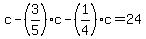 c-%283%2F5%29c-%281%2F4%29c=24