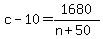 c-10=1680%2F%28n%2B50%29