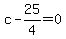 c-25%2F4=0