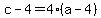 c-4+=+4%28a-4%29