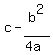 c-b%5E2%2F%284a%29