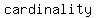 cardinality