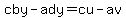 cby+-+ady+=+cu+-+av
