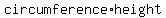 circumference%2Aheight
