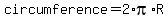 circumference=2%2Api%2AR