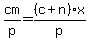 cm%2Fp+=+%28c%2Bn%29x%2Fp