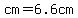 cm=6.6cm