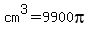 cm%5E3+=+9900pi