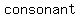 consonant