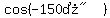 cos%28%22-150%B0%22%29