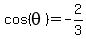 cos%28+theta%29=+-2%2F3