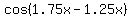 cos%281.75x-1.25x%29