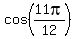 cos%2811pi%2F12%29