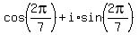 cos%282pi%2F7%29+%2B+i%2Asin%282pi%2F7%29