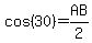 cos%2830%29=AB%2F2