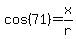 cos%2871%29=x%2Fr