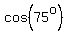 cos%2875%5Eo%29