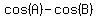 cos%28A%29-cos%28B%29