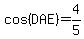 cos%28DAE%29=4%2F5