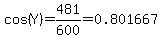 cos%28Y%29=481%2F600=0.801667